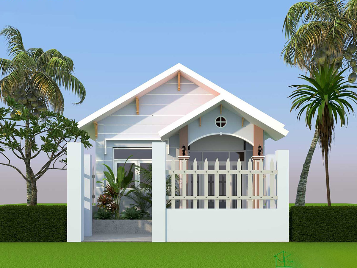Mẫu nhà cấp 4 đẹp diện tích 5×20m thường được thiết kế để vừa ở vừa kinh doanh