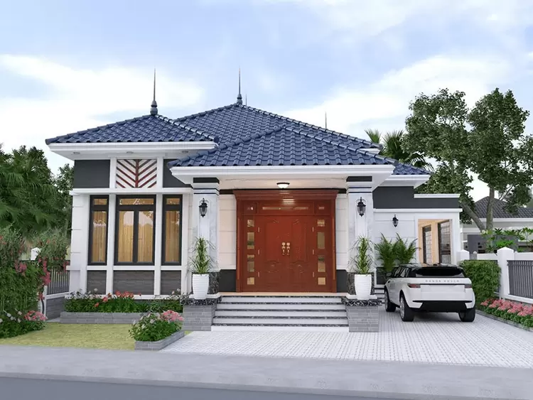 Mẫu nhà cấp 4 mái Nhật khá phổ biến ở Việt Nam