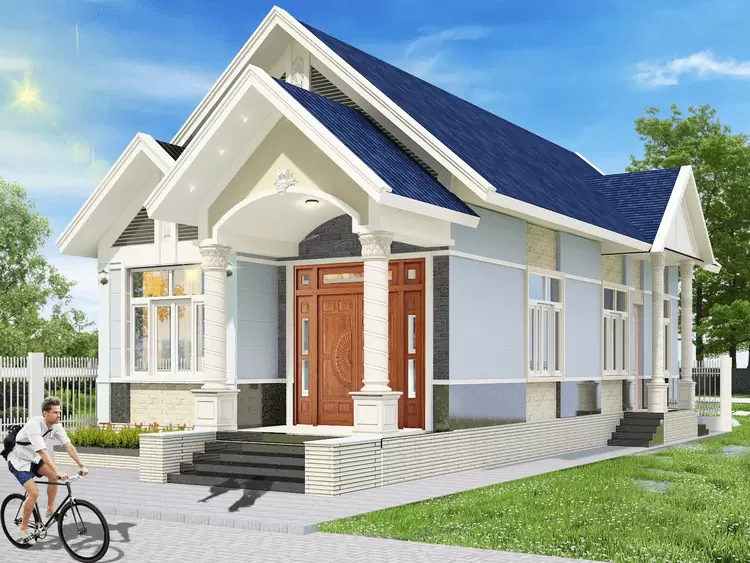 Mẫu nhà cấp 4 mái Thái rất được yêu thích