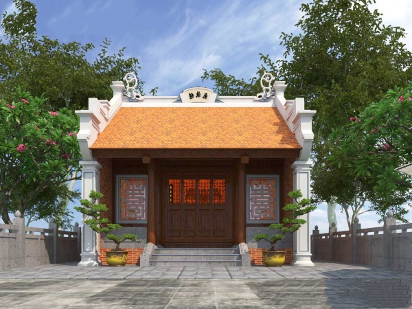 Mẫu nhà thờ họ 1 gian truyền thống
