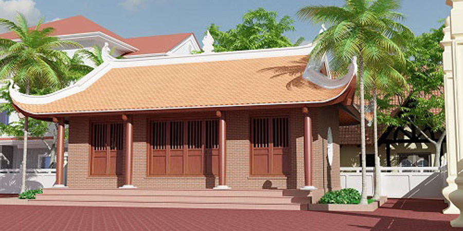 Mẫu nhà thờ họ 3 gian 2 mái