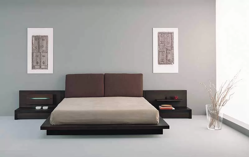 Giường 1m2 gỗ công nghiệp kiểu Nhật là loại giường bệt có thiết kế tối giản