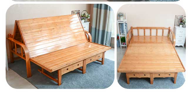 Giường gấp gỗ công nghiệp 1m2 có thiết kế hiện đại phù hợp với những người thích sự đa năng