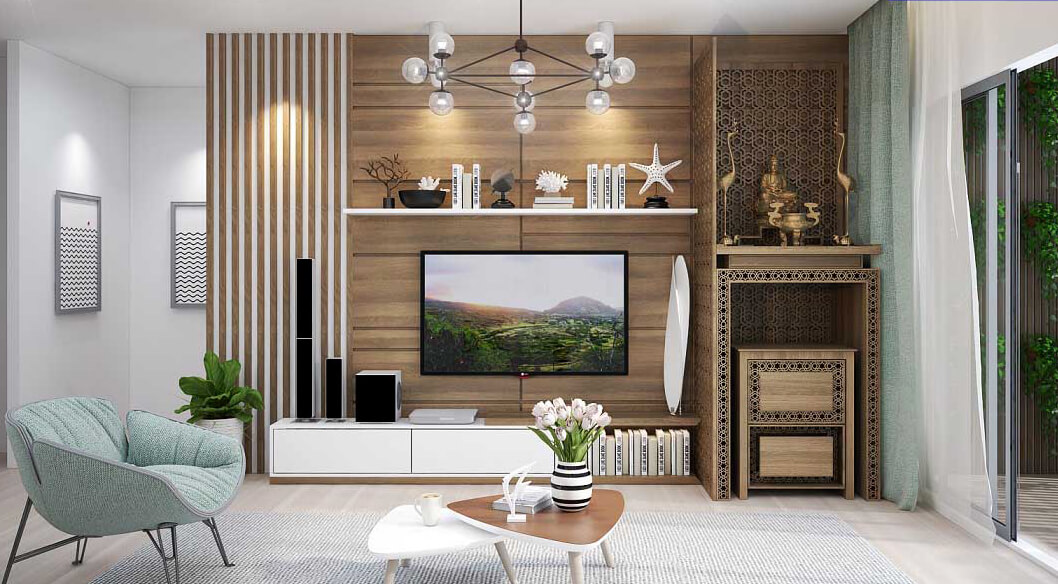 Mẫu kệ tivi, tủ, bàn sử dụng gỗ công nghiệp đẹp